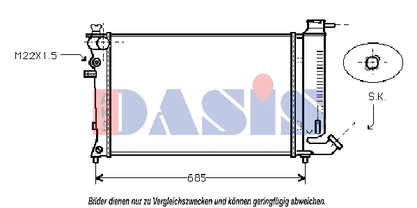 Radiator, engine cooling (060013N)