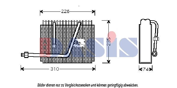 Evaporator, air conditioning (821850N)