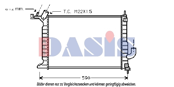 Radiator, engine cooling (151550N)