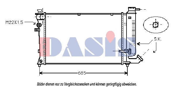 Radiator, engine cooling (060019N)