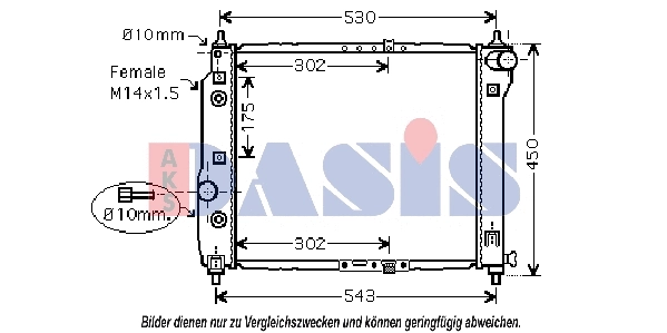 Radiator, engine cooling (510069N)