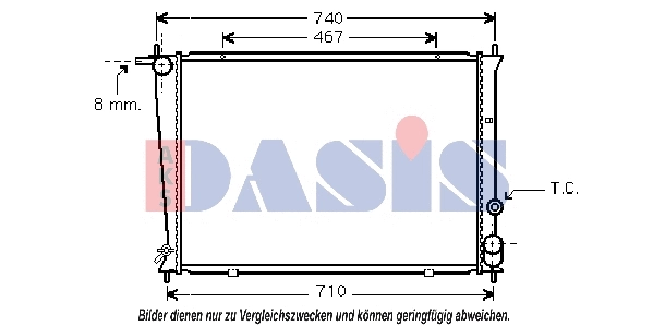 Radiator, engine cooling (560005N)