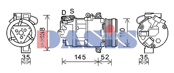 Compressor, air conditioning (852823N)