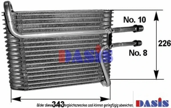 Evaporator, air conditioning (820222N)