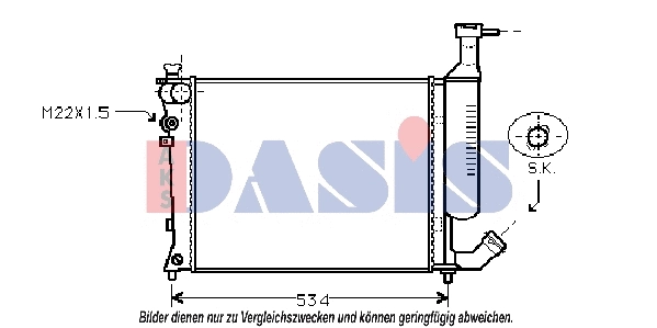 Radiator, engine cooling (060014N)