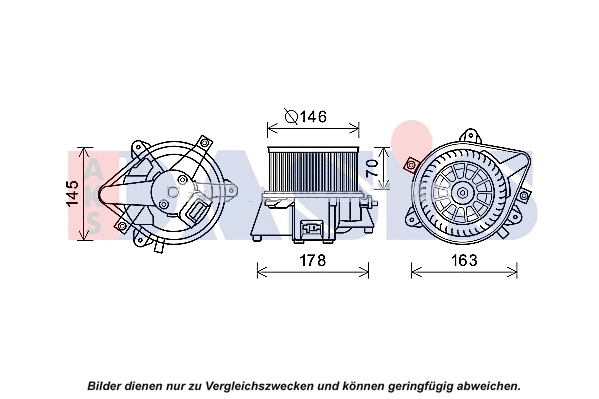 Electric Motor, interior blower (870447N)