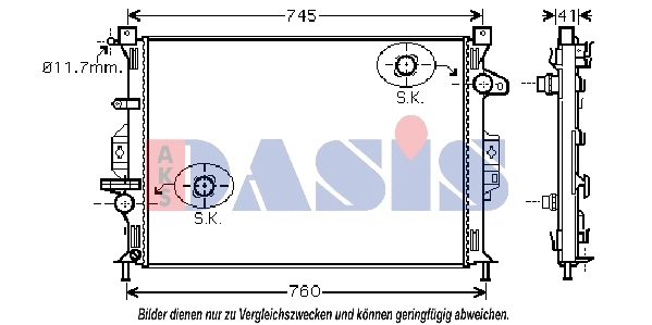 Radiator, engine cooling (092047N)