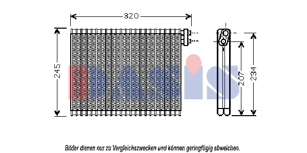 Evaporator, air conditioning (820303N)