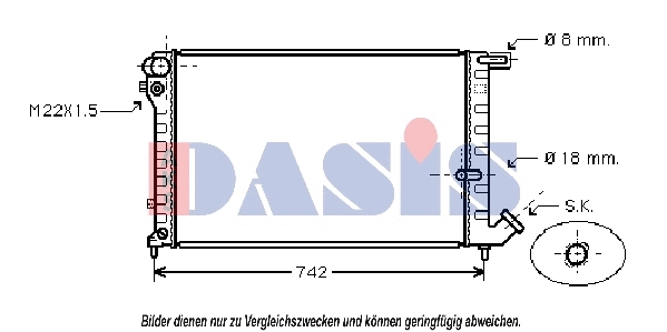 Radiator, engine cooling (060950N)