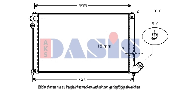 Radiator, engine cooling (160005N)