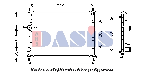 Radiator, engine cooling (080023N)