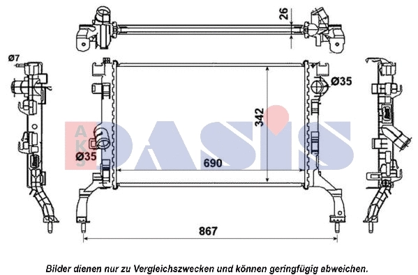 Radiator, engine cooling (180023N)