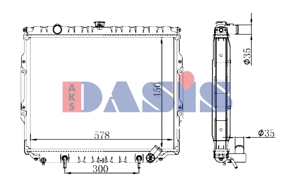 Radiator, engine cooling (510196N)