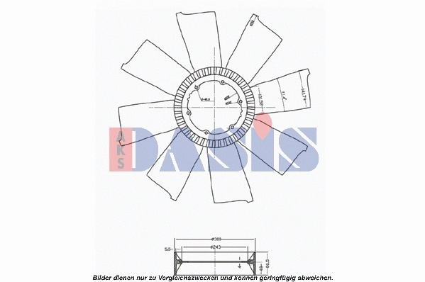 Fan Wheel, engine cooling (138800N)