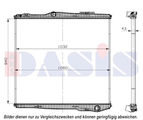 Radiator, engine cooling (270015N)