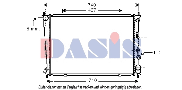 Radiator, engine cooling (560003N)
