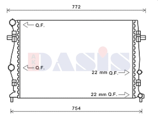 Radiator, engine cooling (480092N)