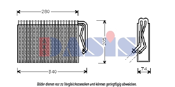 Evaporator, air conditioning (820229N)