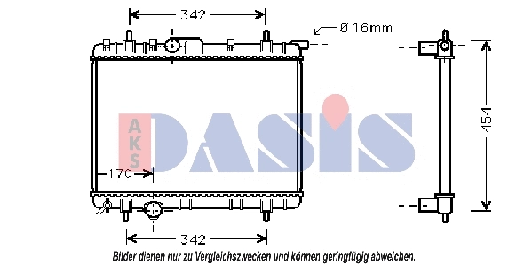 Radiator, engine cooling (160098N)