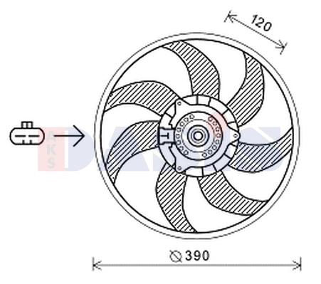 Fan, engine cooling (158117N)
