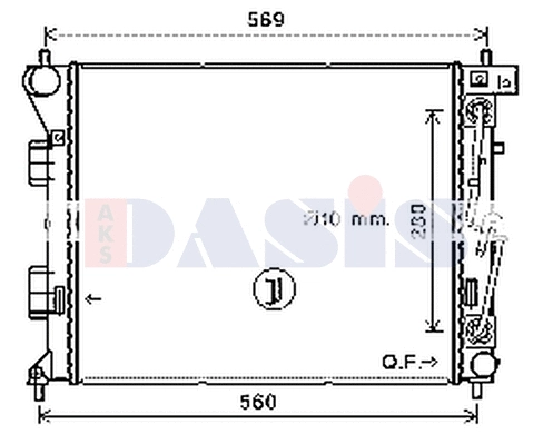 Radiator, engine cooling (510185N)