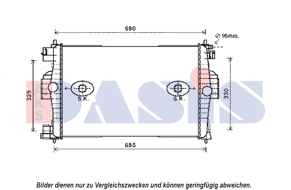 Radiator, engine cooling (060047N)