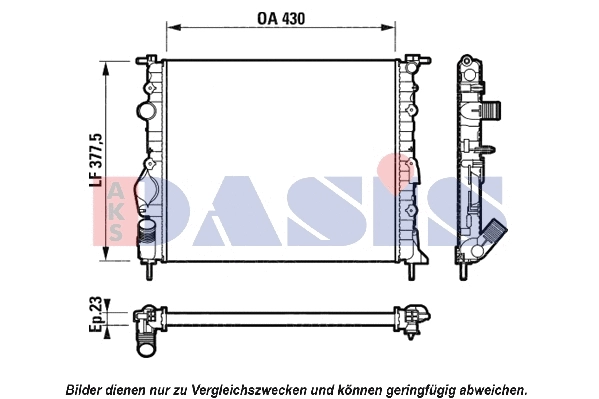 Radiator, engine cooling (181700N)