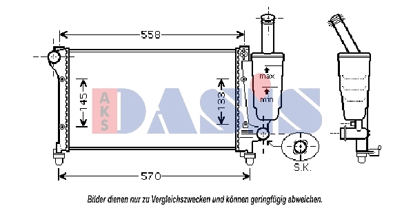 Radiator, engine cooling (080064N)