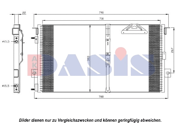 Condenser, air conditioning (522052N)