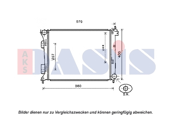 Radiator, engine cooling (560067N)