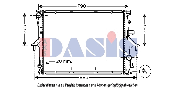 Radiator, engine cooling (044001N)