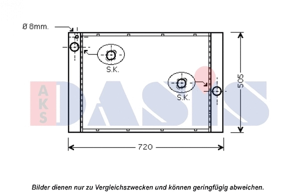 Radiator, engine cooling (050058N)