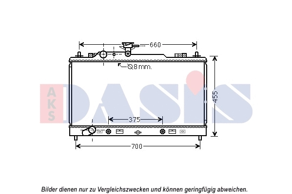Radiator, engine cooling (110080N)