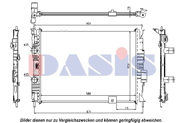 Radiator, engine cooling (070130N)