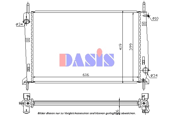 Radiator, engine cooling (091580N)