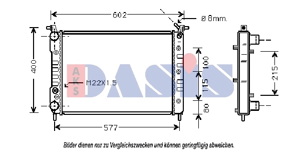 Radiator, engine cooling (081570N)