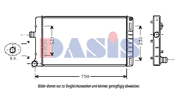 Radiator, engine cooling (080048N)