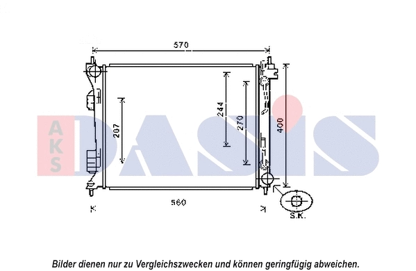 Radiator, engine cooling (560077N)