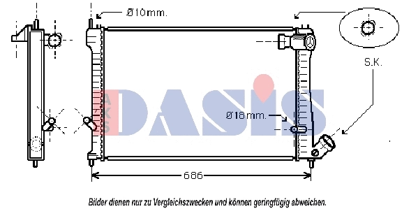 Radiator, engine cooling (060004N)