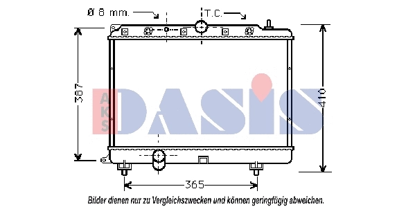 Radiator, engine cooling (370004N)