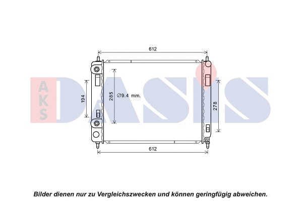 Radiator, engine cooling (520140N)