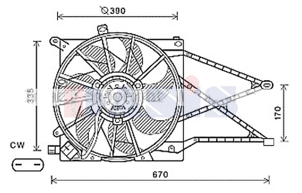 Fan, engine cooling (158119N)