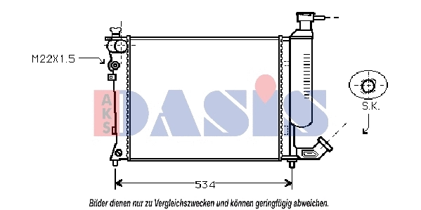 Radiator, engine cooling (060250N)