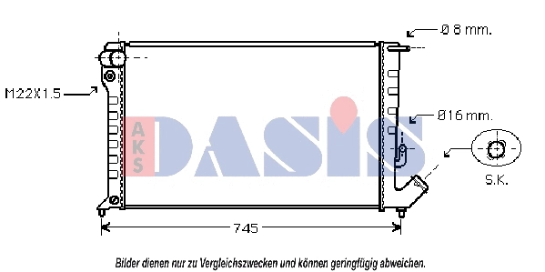 Radiator, engine cooling (060015N)