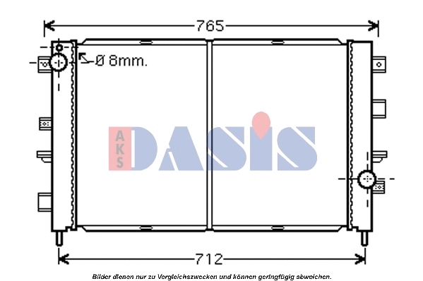 Radiator, engine cooling (020016N)