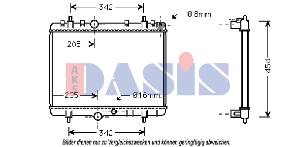Radiator, engine cooling (160013N)