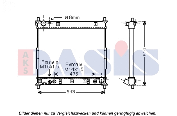 Radiator, engine cooling (510121N)