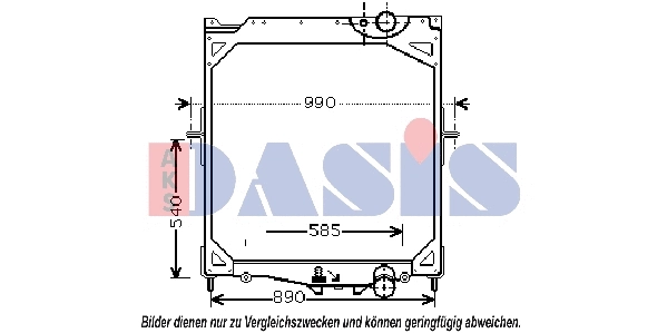 Radiator, engine cooling (280005N)