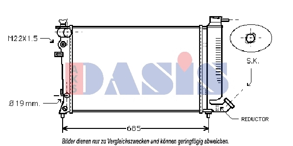Radiator, engine cooling (060970N)
