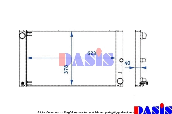 Radiator, engine cooling (051002N)